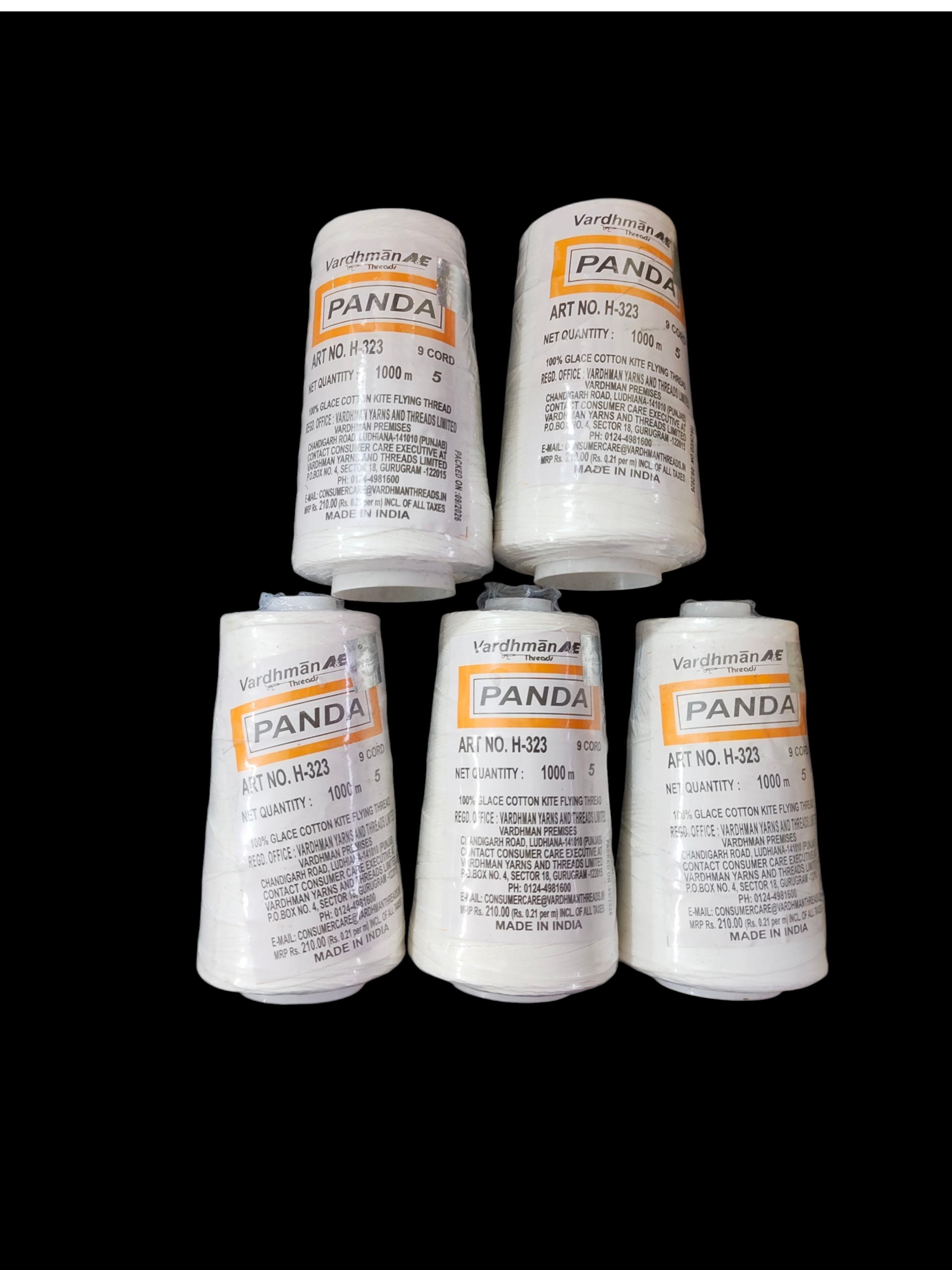 Wholesale Box 10 Pieces Vardhman 9 Cord Panda-5 100% Glace Cotton Kite Flying Thread