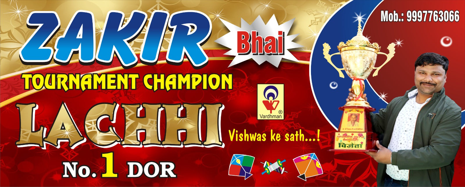 Zakir Champion Lachi Manjha 9 cord 6000 Yards Special Charkhi