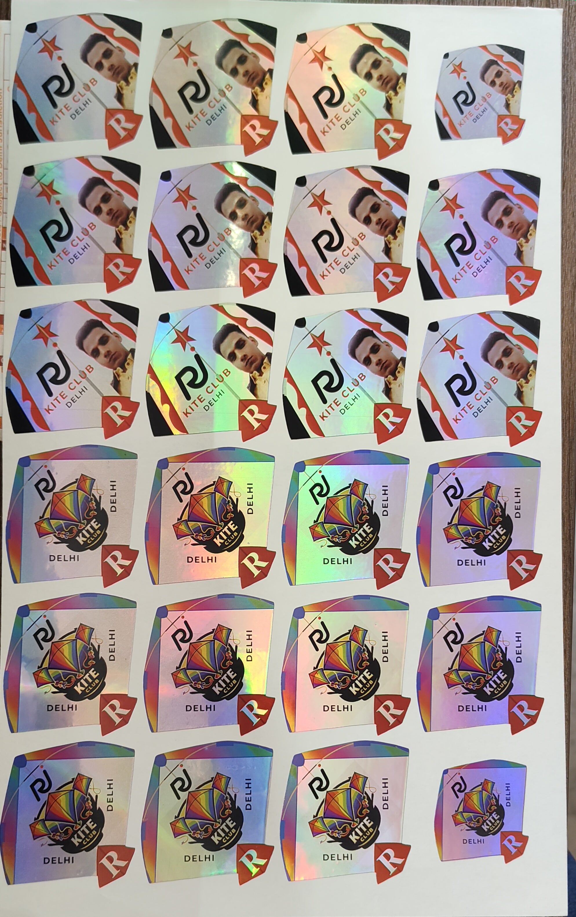 120 Big Kite Shape Stickers