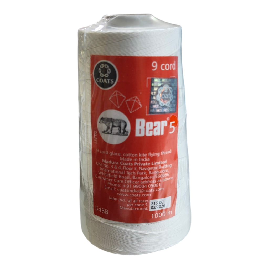 5 pieces 1000 meter each Coats 9 cord Bear 5 Threads for proper manjha coating
