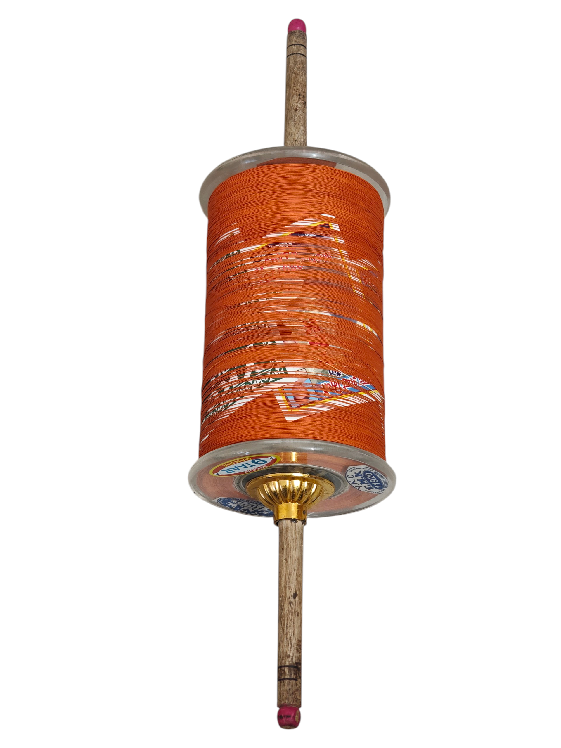 YKC 11920 PREMIUM MANJHA 9 TAAR 6000 VAR (Yards) ORANGE COLOUR
