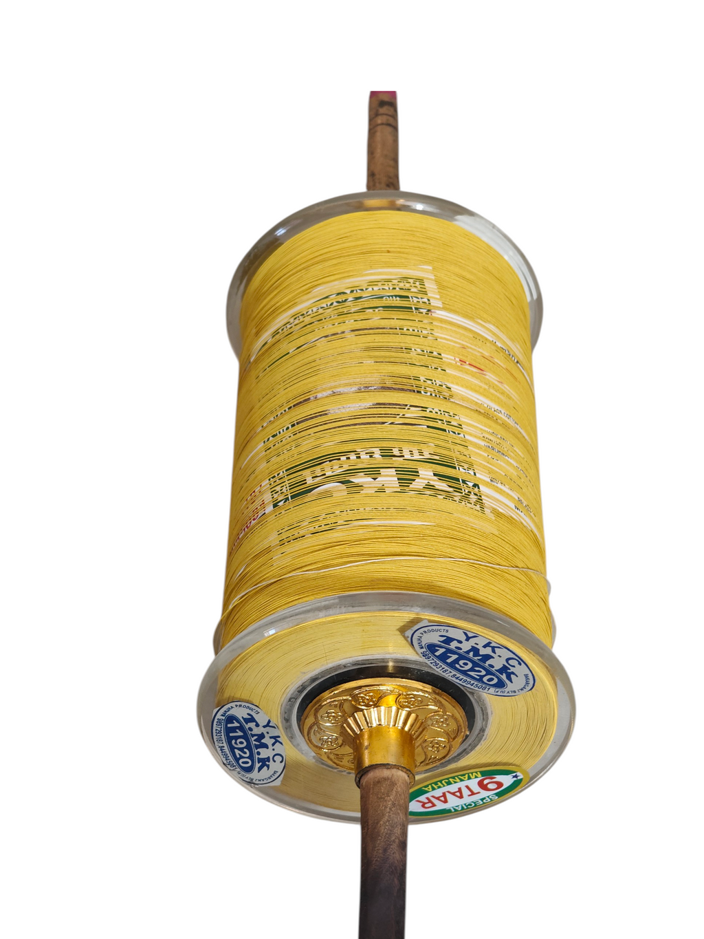 YKC 11920 PREMIUM MANJHA 9 TAAR 6000 VAR (Yards) YELLOW COLOUR