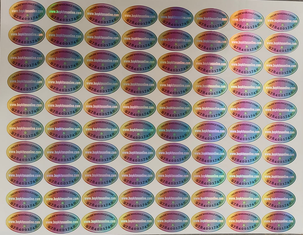 Oval Shape Medium Size Decorative Kite Stickers 400 Pcs