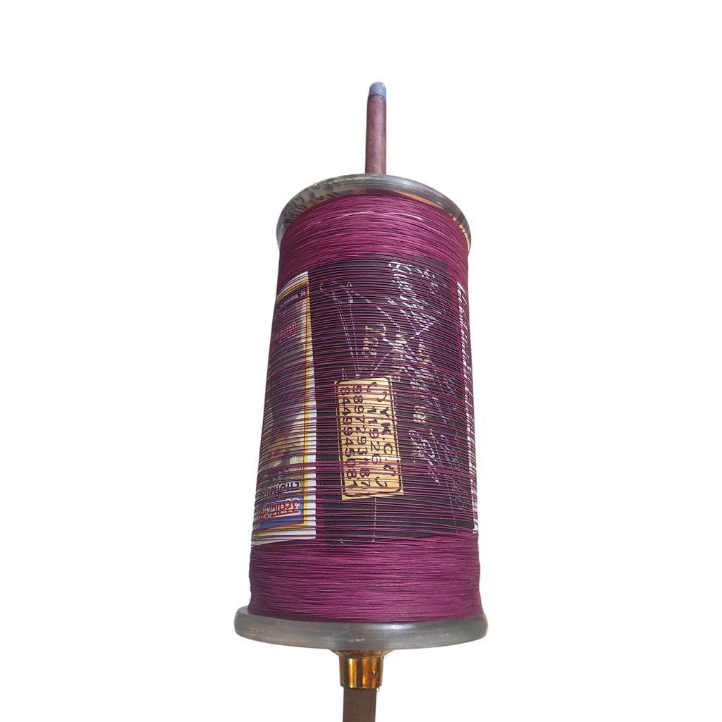 6 Reel 123 Y.K.C.  11926 Mfg - 14/01/2026 Purple Color on Fiber Charkhi