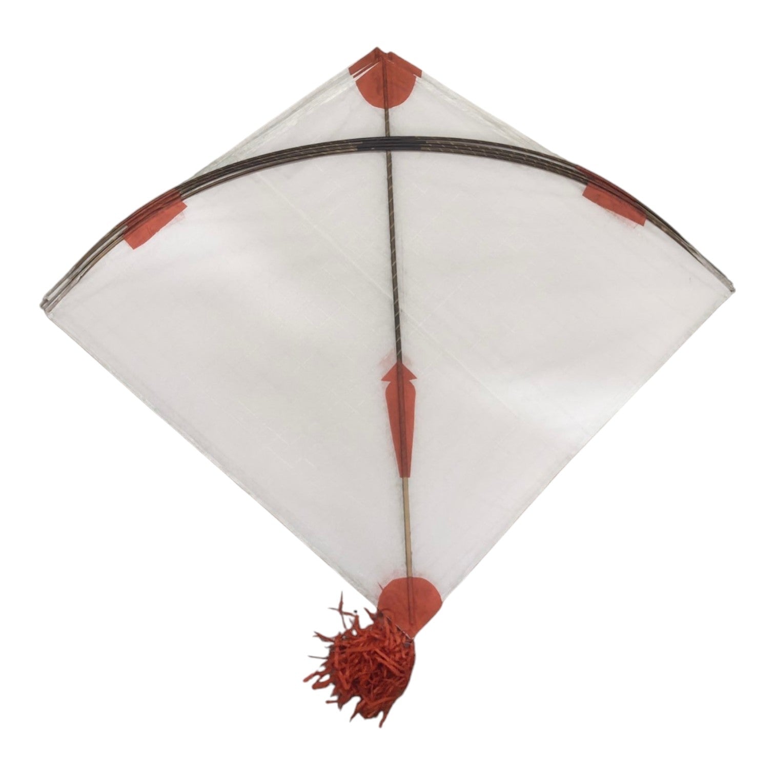 Export Quality Pure White Pauna Kites (23"x27") Triple Fancy Sticks Used 50 Pcs