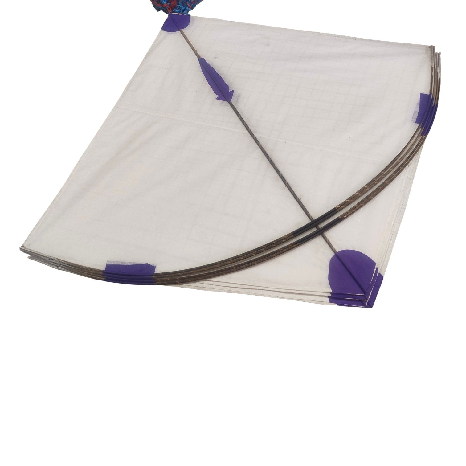 Export Quality Pure White Pauna Kites (23"x27") Triple Fancy Sticks Used 50 Pcs
