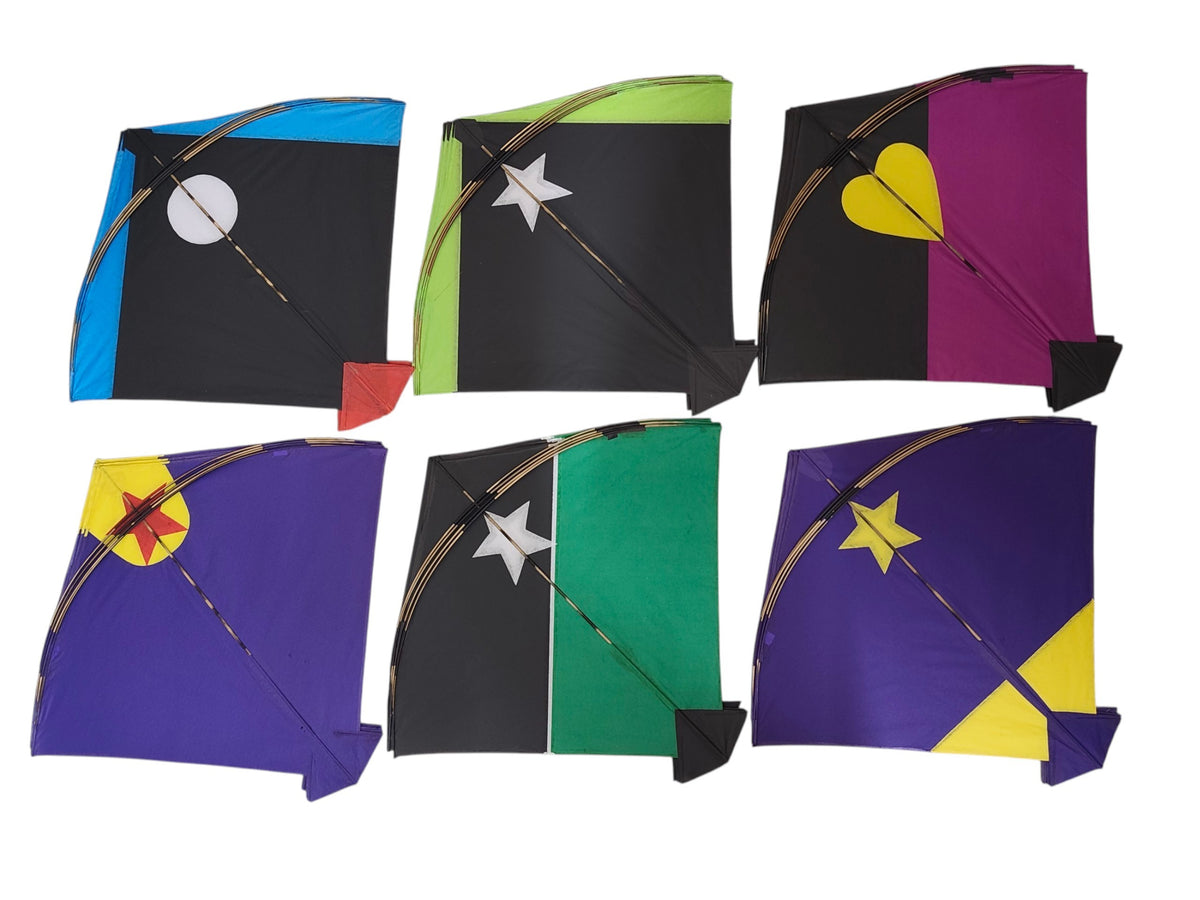34 Pcs 7 Different Designs Big Size Pauna Fighter Kites