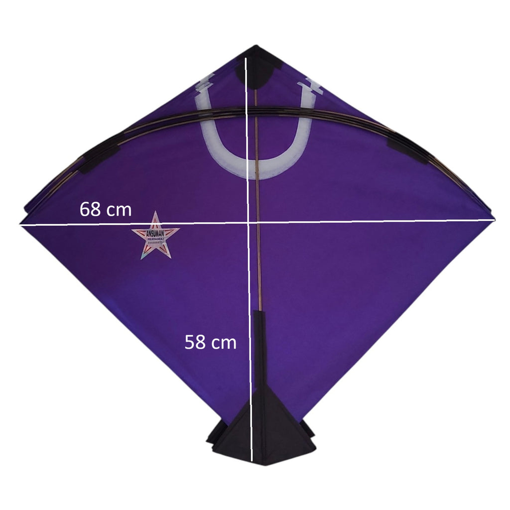 58 pieces Double glass unique designer colourful fighter kites ( 58 x 68 cm)