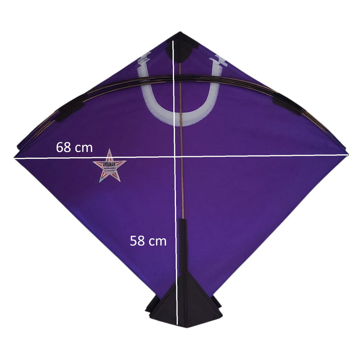 58 pieces Double glass unique designer colourful fighter kites ( 58 x 68 cm)