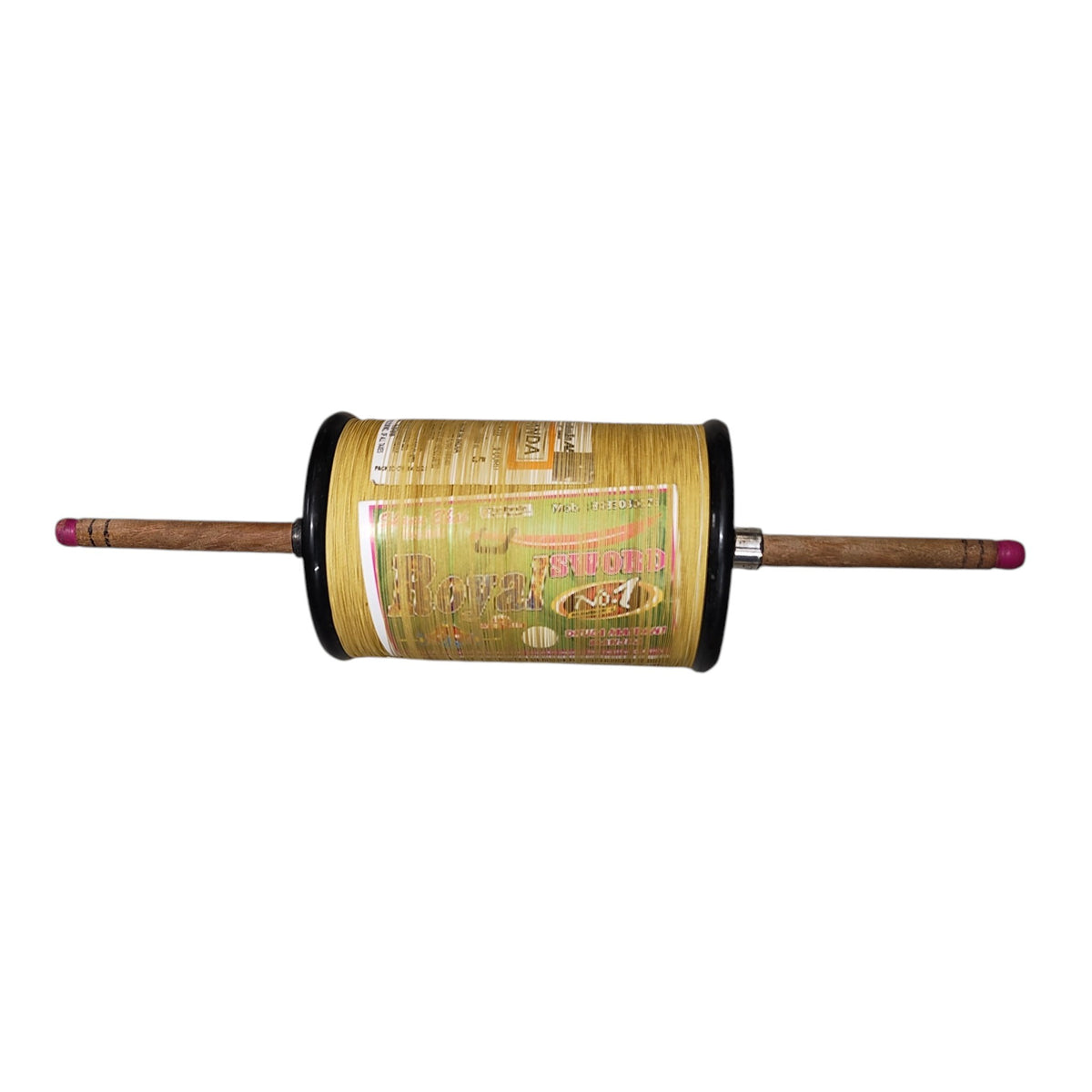 9 CORD 3 REEL 3000 VAR ROYAL SWORD NO.1 PANDA MANJHA ( YELLOW COLOR )