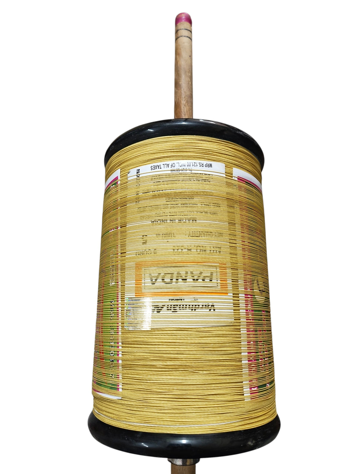 9 CORD 3 REEL 3000 VAR ROYAL SWORD NO.1 PANDA MANJHA ( YELLOW COLOR )