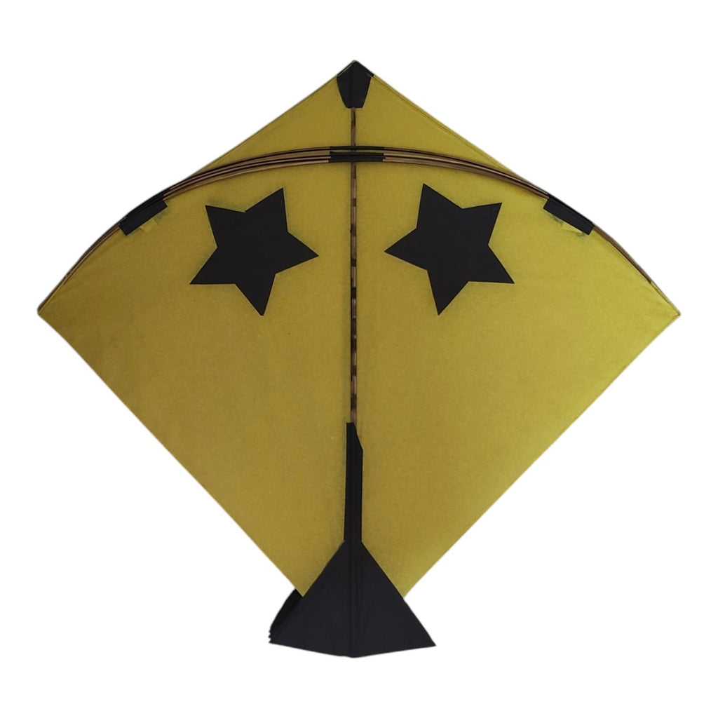 Premium Manjoli 100 Pieces Best Color Yellow Star Full Festival Kites (Vertical - 54 cm = horizontal - 58 cm)